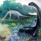 The grass-eating, 200-foot-long brontosaur of the late Cretaceous, or common mistakes in paleofiction
